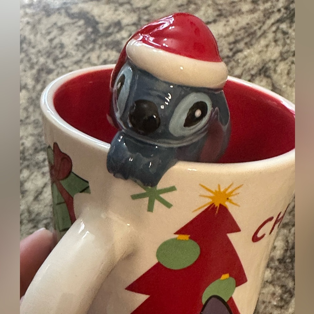 Disney Stitch Christmas Critter Mug 3D Figural Santa Hat Lilo & Stitch Zrike